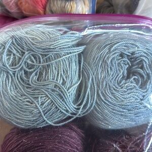 Anzula nebula 2 caked skeins blue